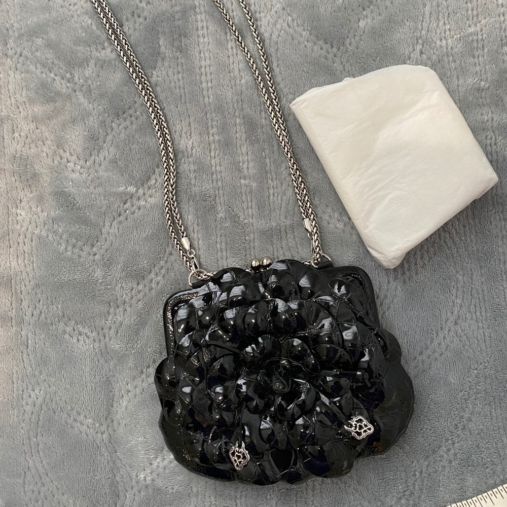 Brighton Crossbody Flower Purse, Rosalie Black NWOT